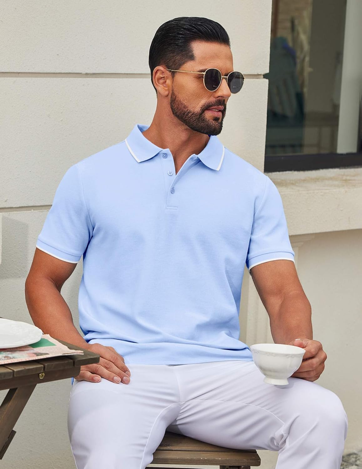 Men's Piped Polo Shirt