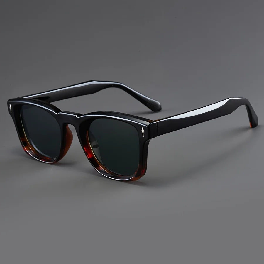 Men's Rectangular Acetate Sunglasses