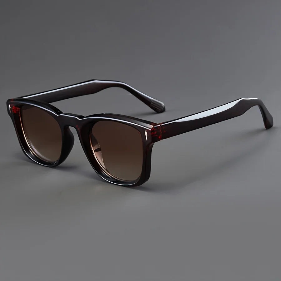 Men's Rectangular Acetate Sunglasses