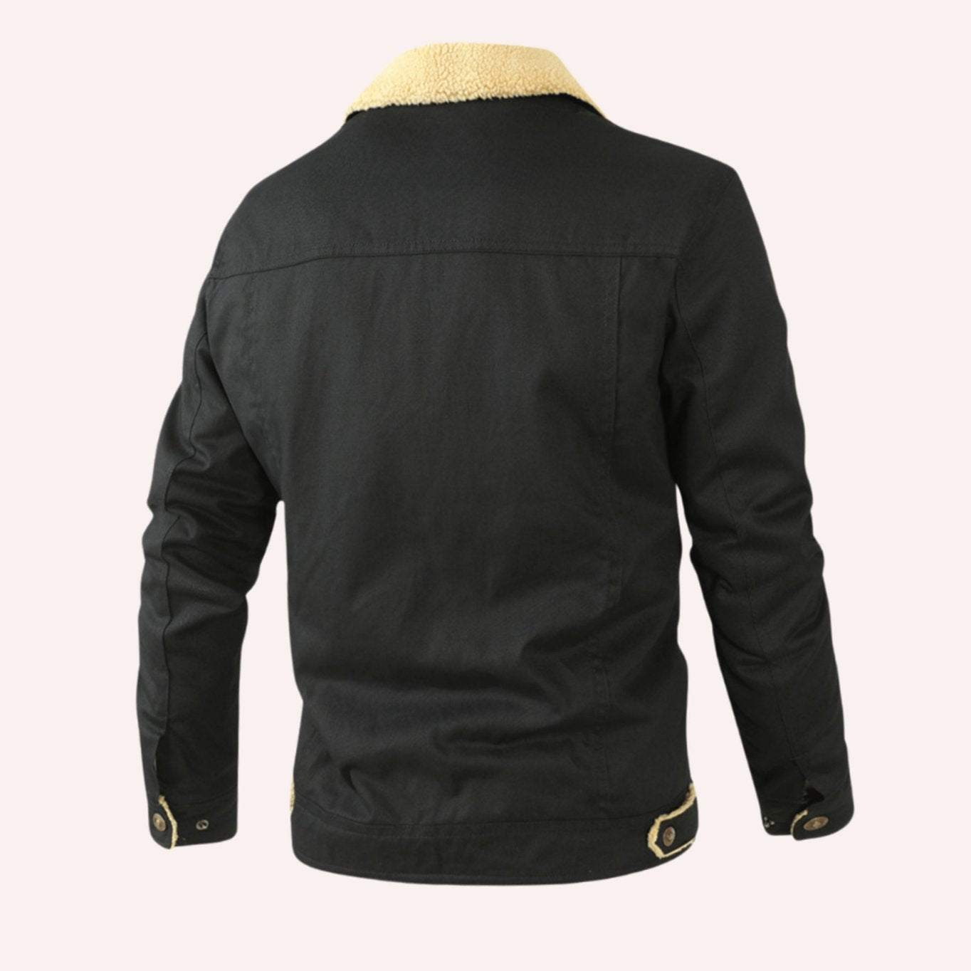 Men's Sherpa-Lined Fleece Collar Winter Jacket