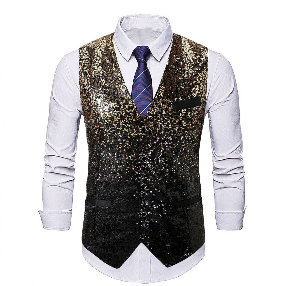 Men's Shimmering Sequin Vest