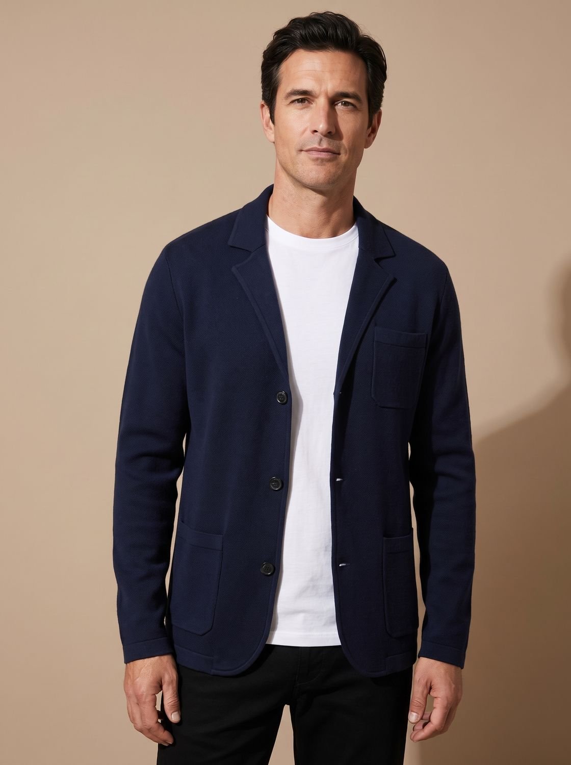 Men's Slim Fit Button-Front Knit Cardigan