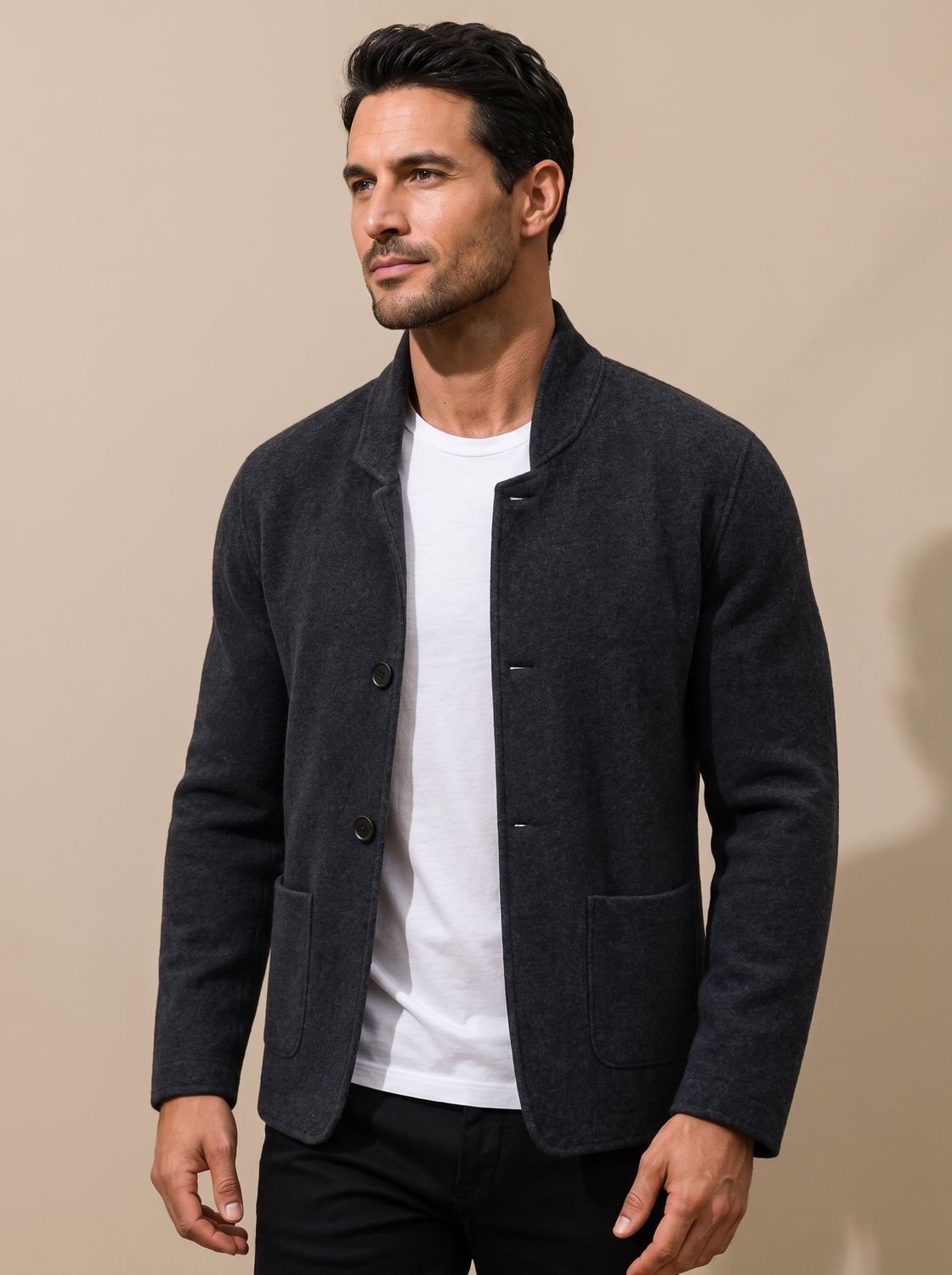 Men's Slim Fit Button-Front Knit Cardigan
