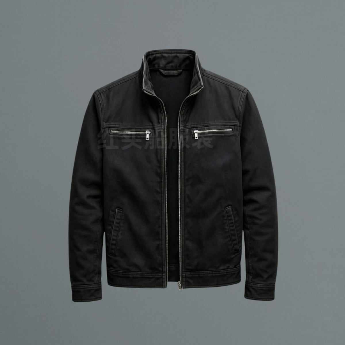 Men's Stand-Collar Full-Zip Slim-Fit Bomber Jacket