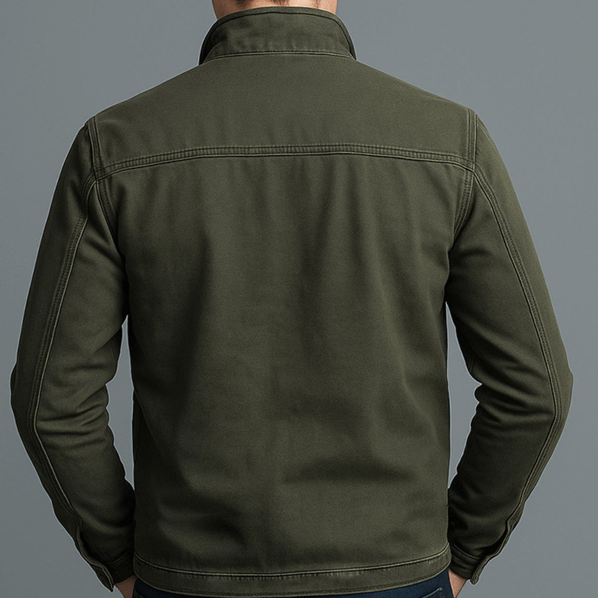 Men's Stand-Collar Full-Zip Slim-Fit Bomber Jacket
