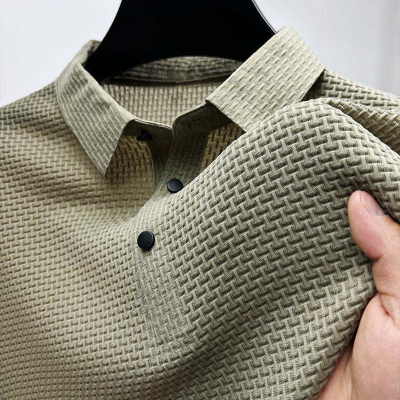 Men's Textured Polo Shirt