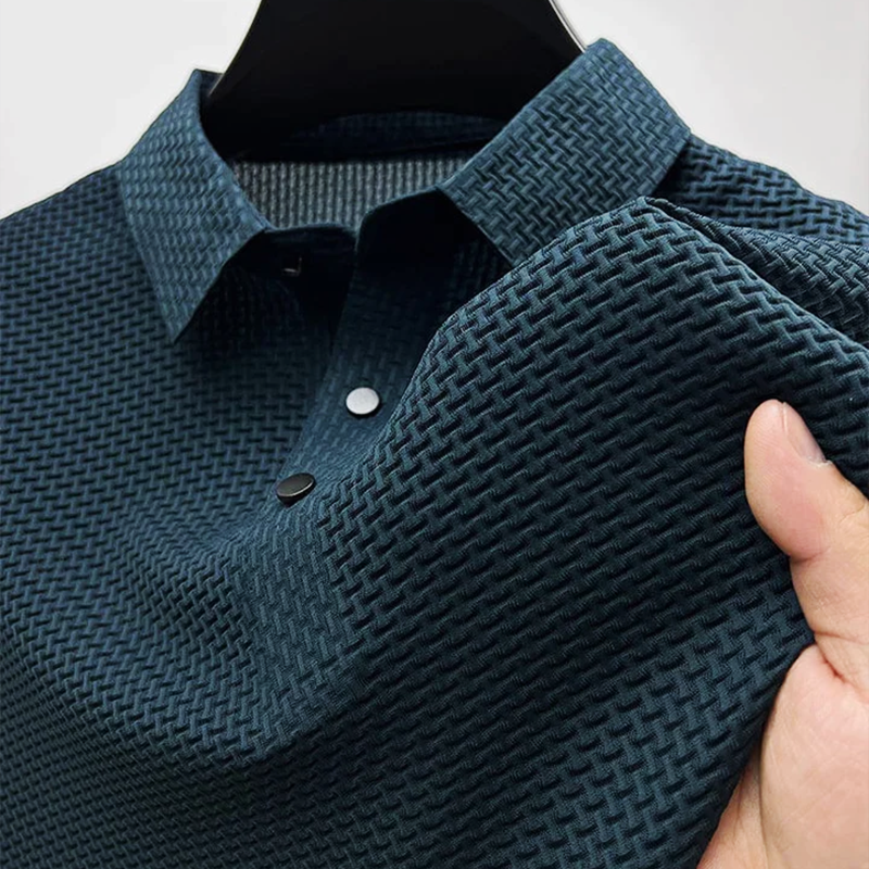 Men's Textured Polo Shirt
