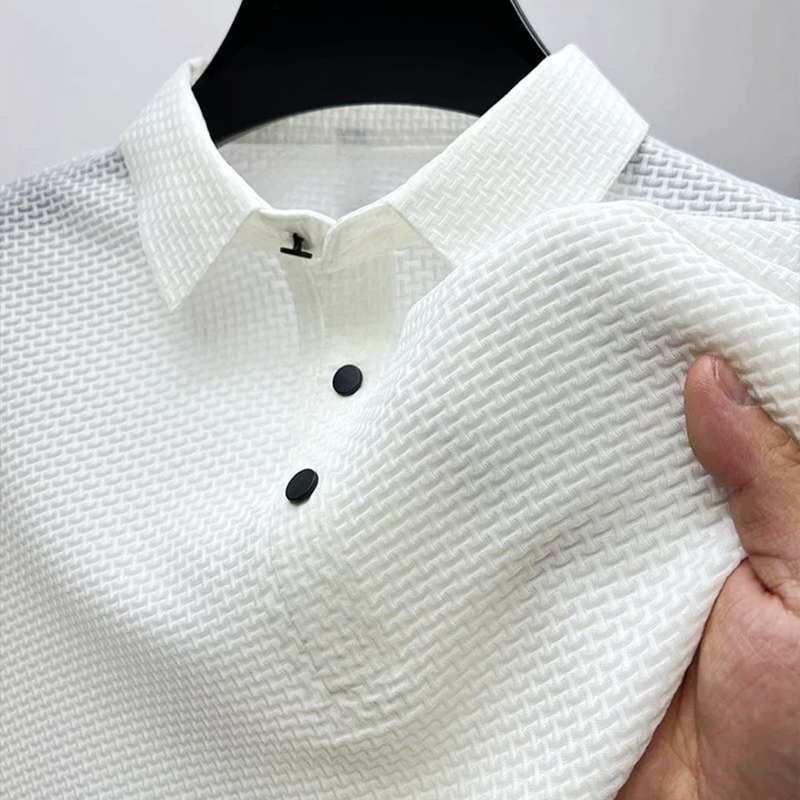 Men's Textured Polo Shirt