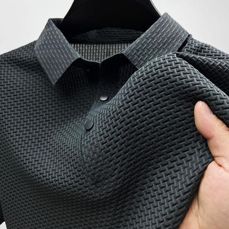 Men's Textured Polo Shirt
