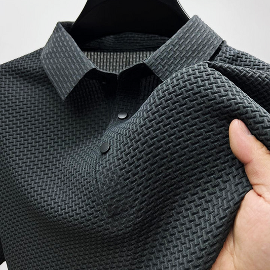 Men's Textured Polo Shirt