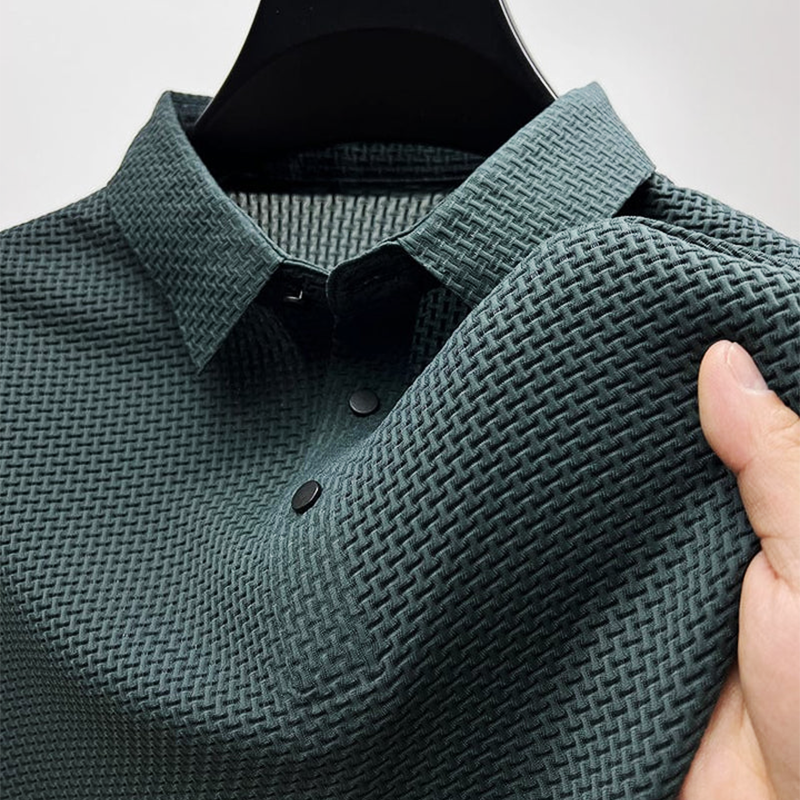 Men's Textured Polo Shirt