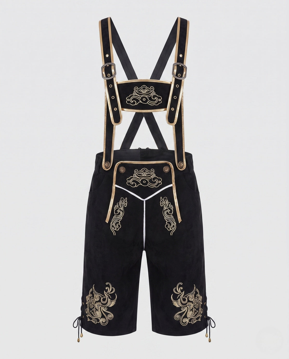 Men's Trachten Bib Pants with Traditional Embroidery