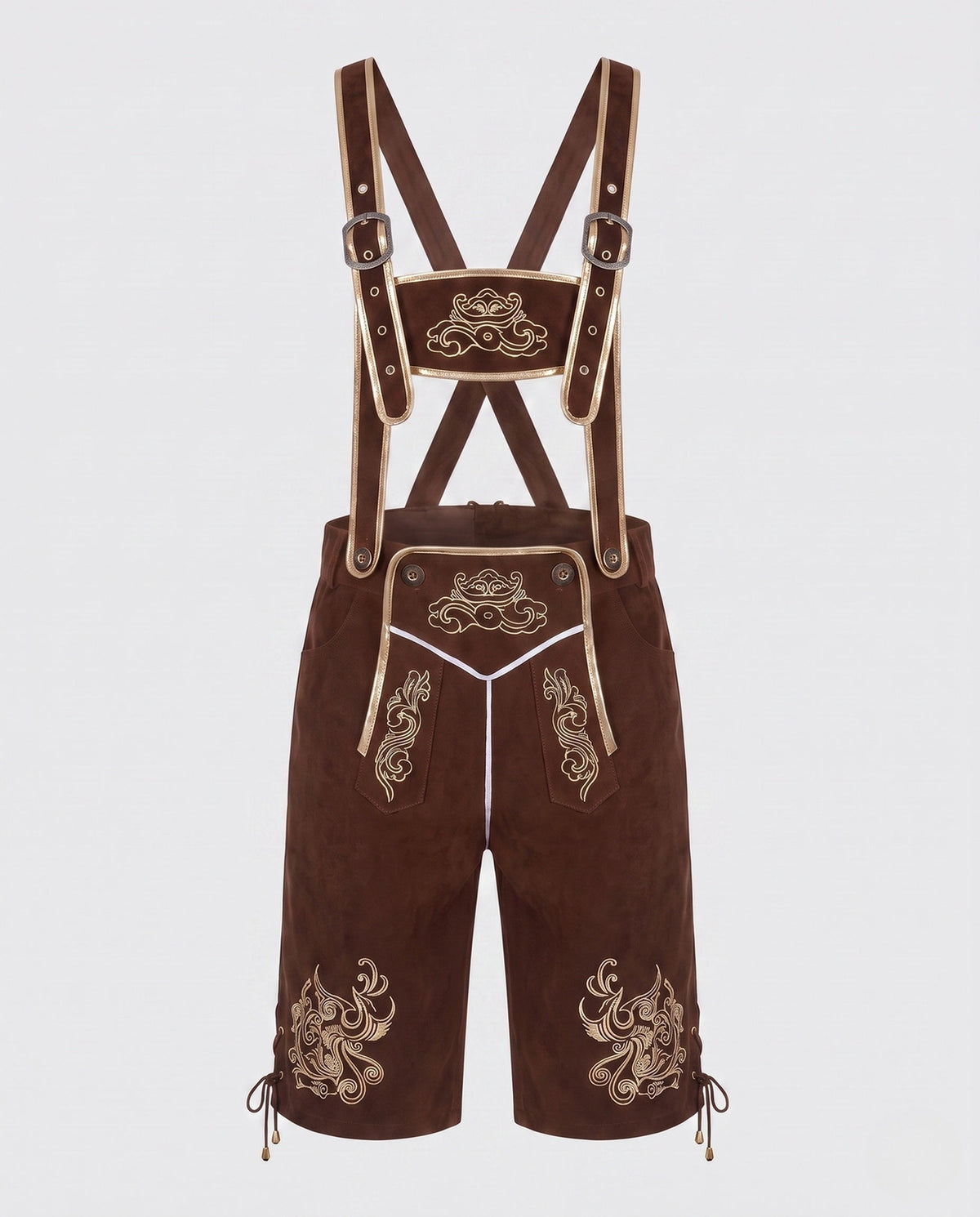Men's Trachten Bib Pants with Traditional Embroidery