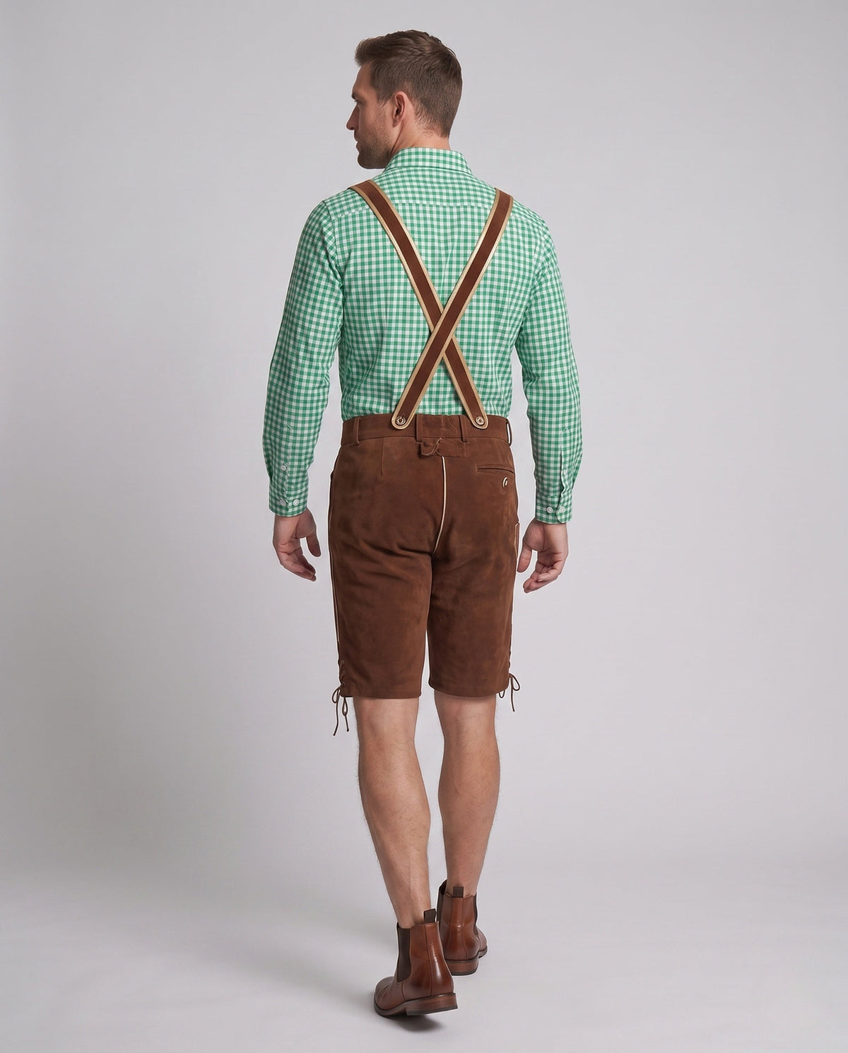 Men's Trachten Bib Pants with Traditional Embroidery
