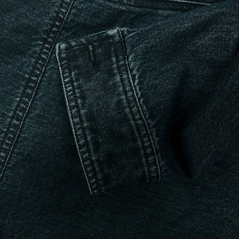 Men's Vintage Stand Collar Distressed Denim Jacket