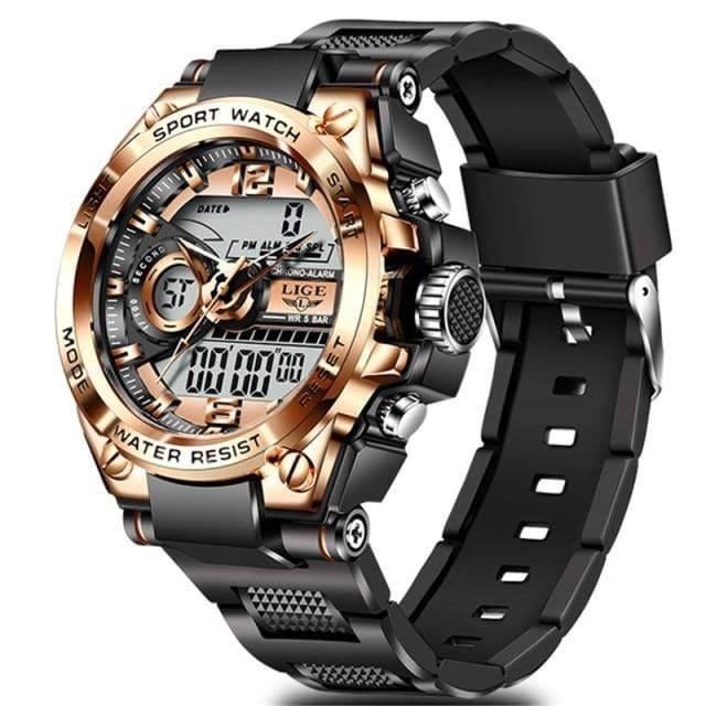 Men's Waterproof LED Digital Analog Sports Watch