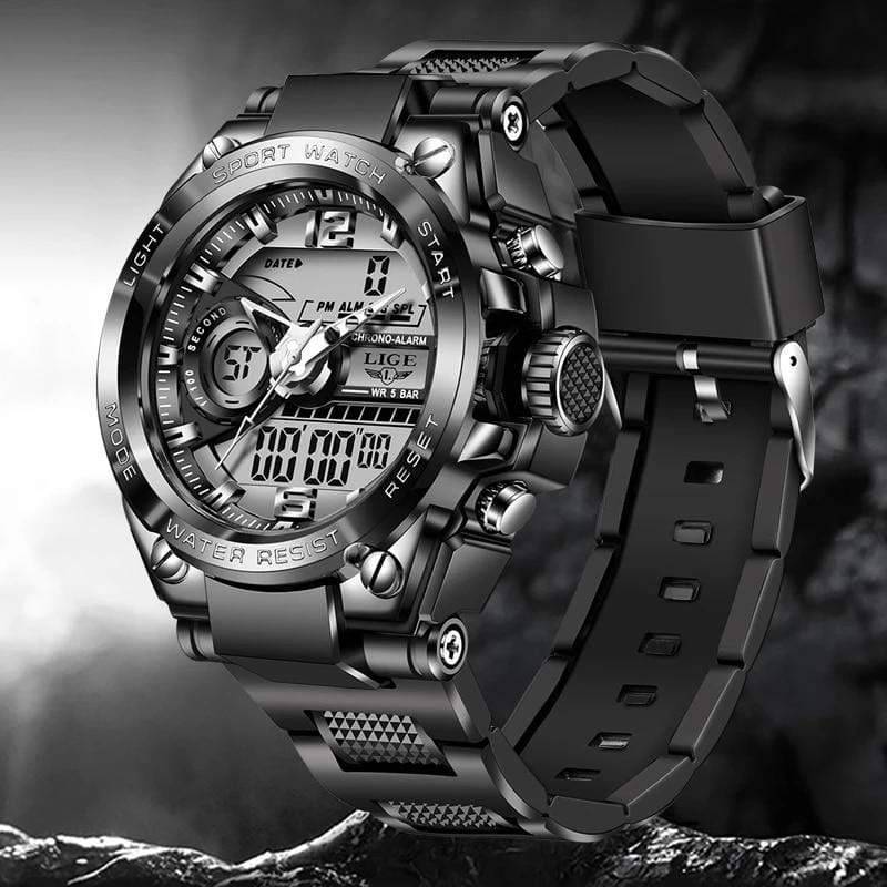 Men's Waterproof LED Digital Analog Sports Watch