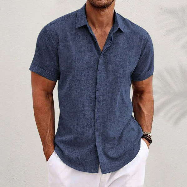 Image of Men's Button-Down Short Sleeve Shirt