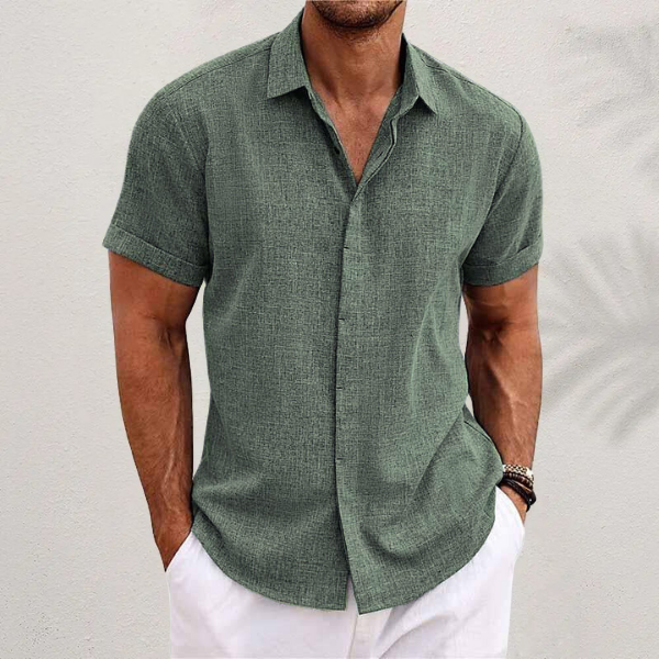 Image of Men's Button-Down Short Sleeve Shirt