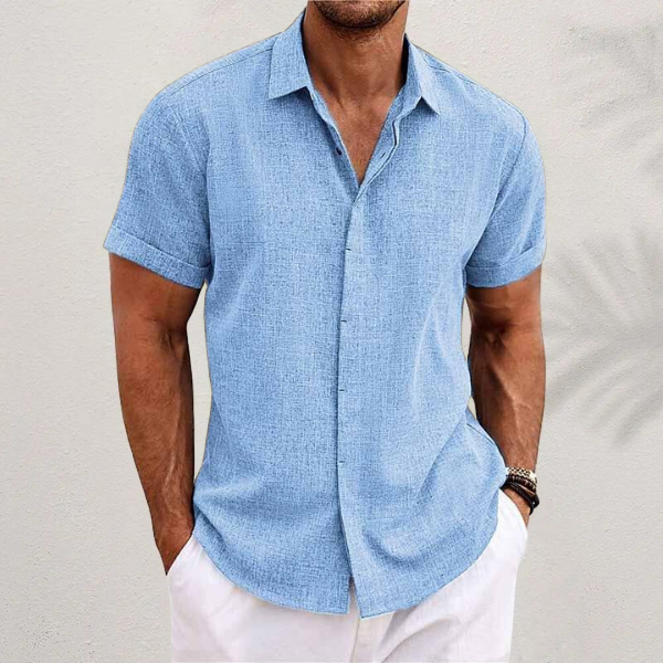 Image of Men's Button-Down Short Sleeve Shirt