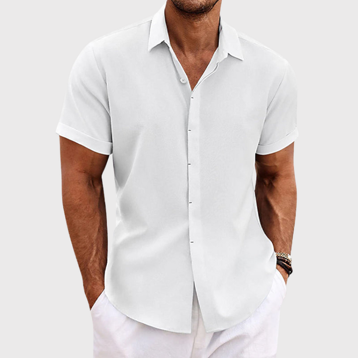 Image of Men's Button-Down Short Sleeve Shirt