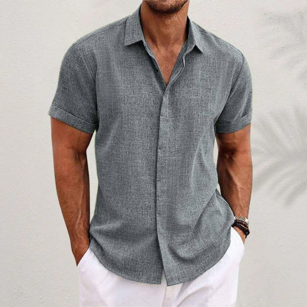 Image of Men's Button-Down Short Sleeve Shirt
