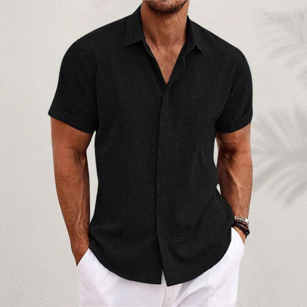Image of Men's Button-Down Short Sleeve Shirt