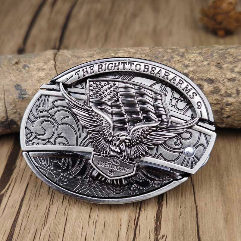 Metal Oval Cowboy Belt Buckle