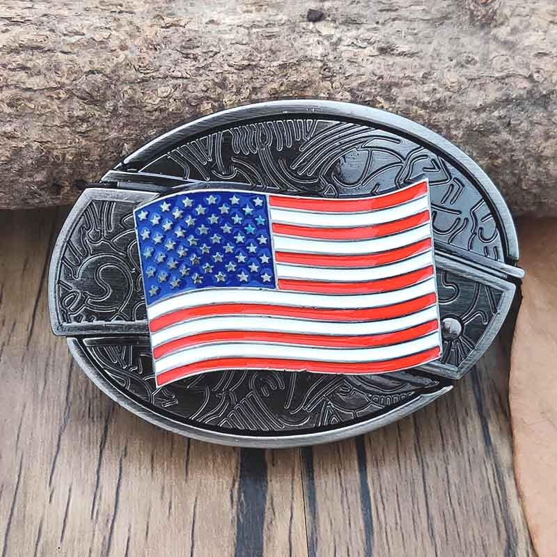 Metal Oval Cowboy Belt Buckle