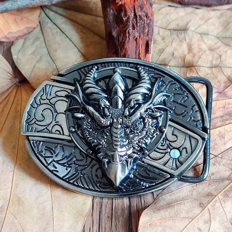 Metal Oval Cowboy Belt Buckle