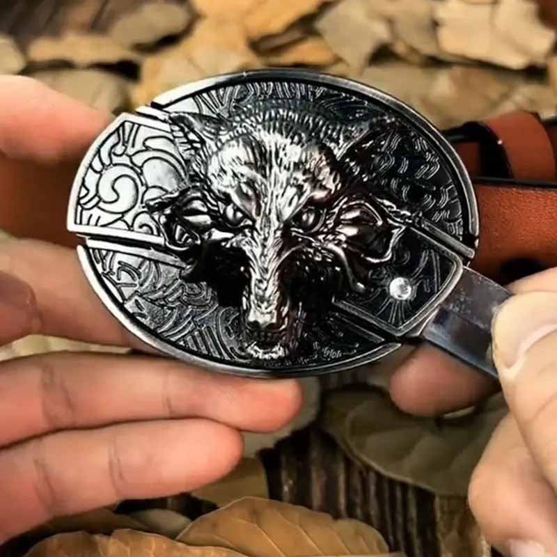 Metal Oval Cowboy Belt Buckle
