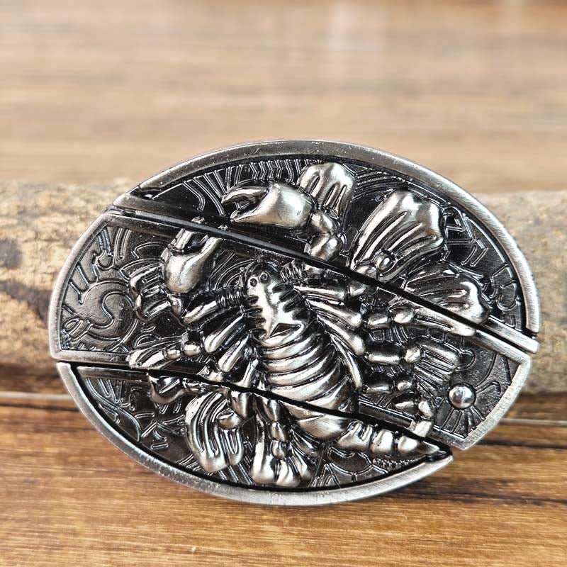 Metal Oval Cowboy Belt Buckle