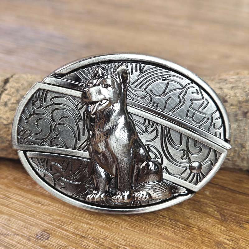 Metal Oval Cowboy Belt Buckle
