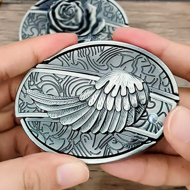 Metal Oval Cowboy Belt Buckle