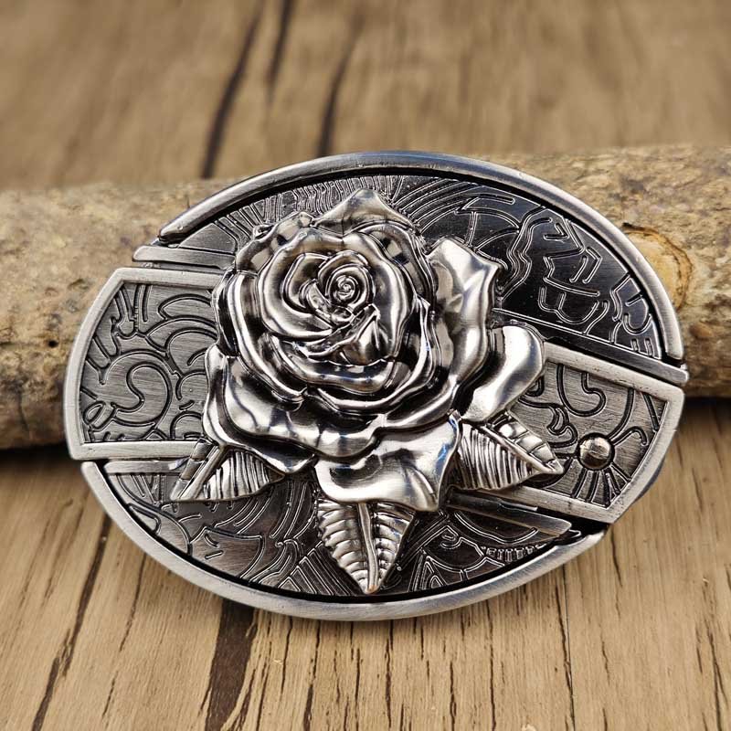 Metal Oval Cowboy Belt Buckle