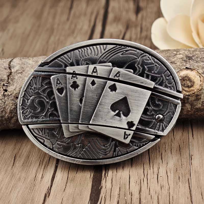 Metal Oval Cowboy Belt Buckle