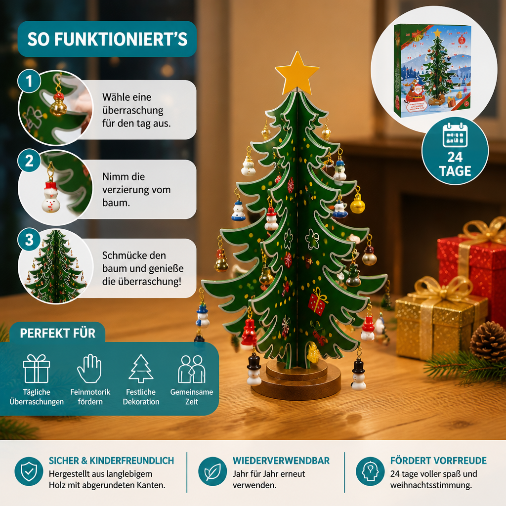 Mini Christmas Tree Ornaments Advent Calendar – 24 Days of Christmas Surprises