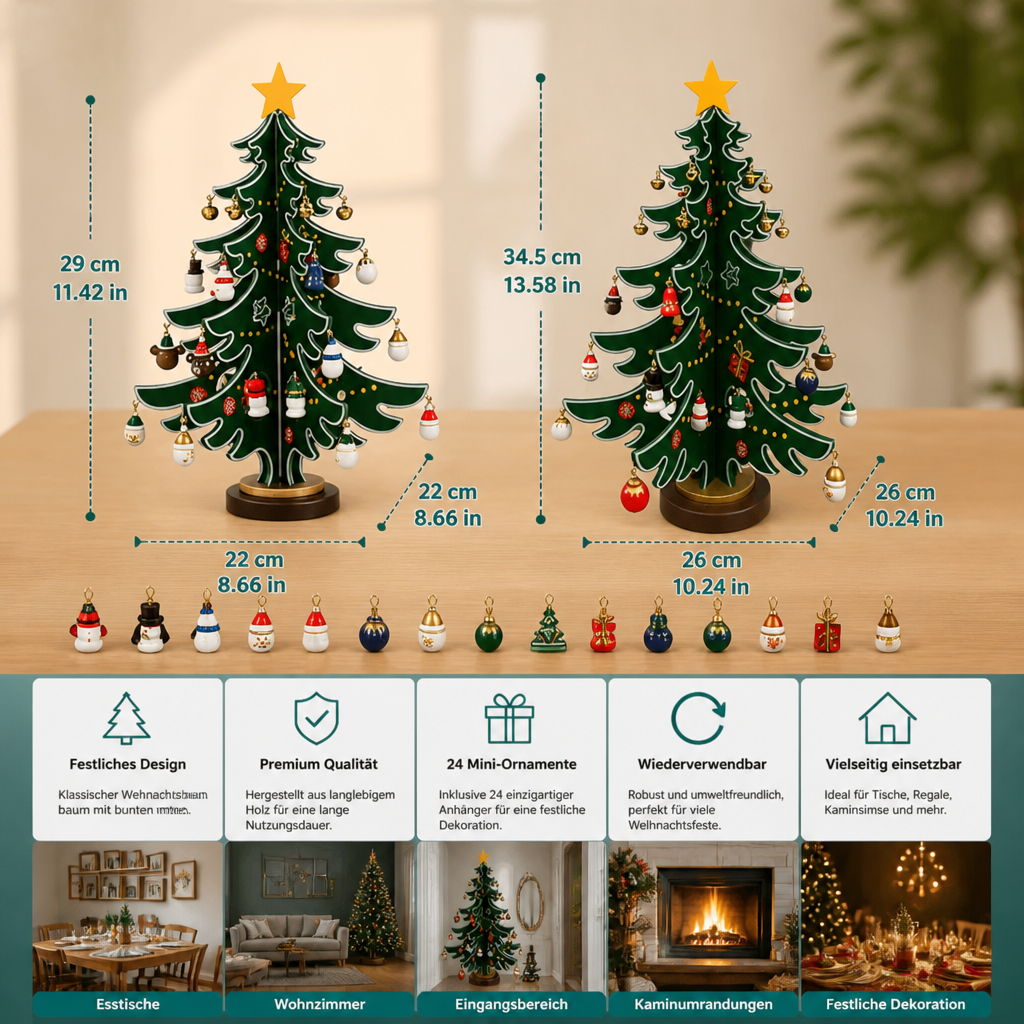 Mini Christmas Tree Ornaments Advent Calendar – 24 Days of Christmas Surprises