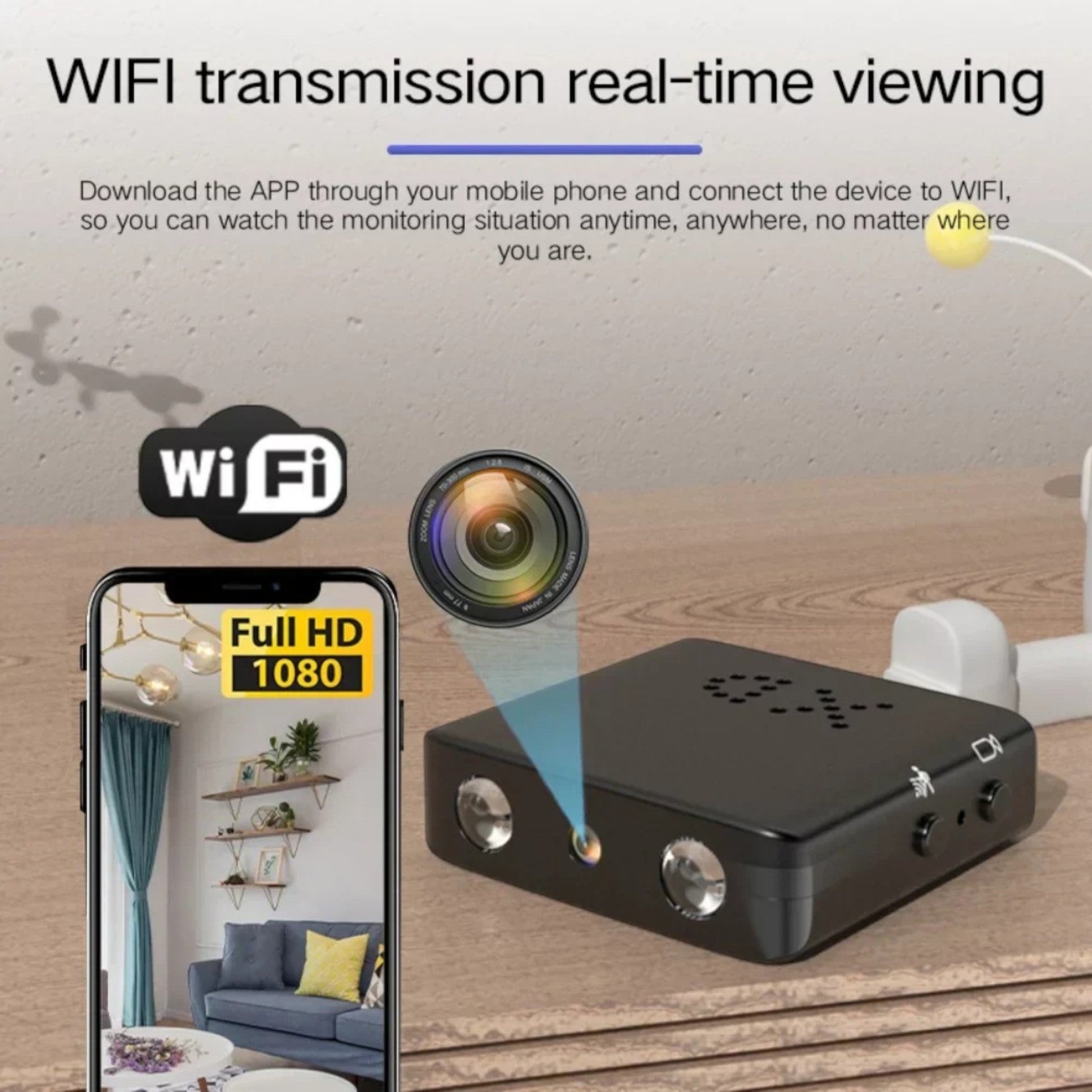 Mini HD WiFi Camera – Compact with Night Vision