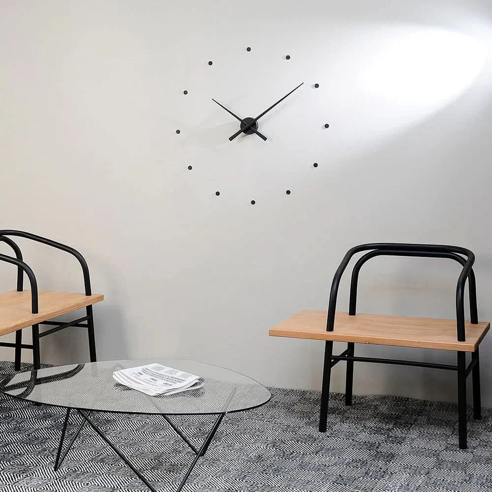 Minimalist Black Modern Wall Clock 40cm