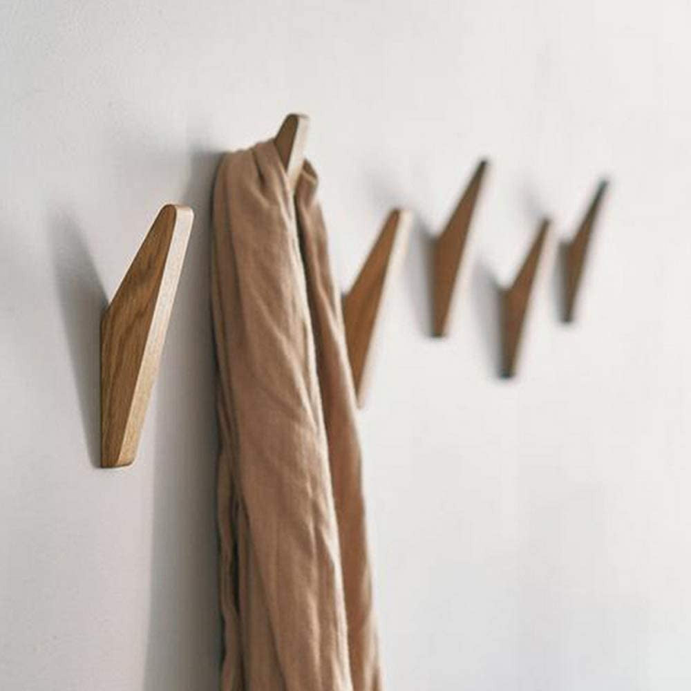 Minimalist Wooden Wall Hooks for the Home – Set of 6