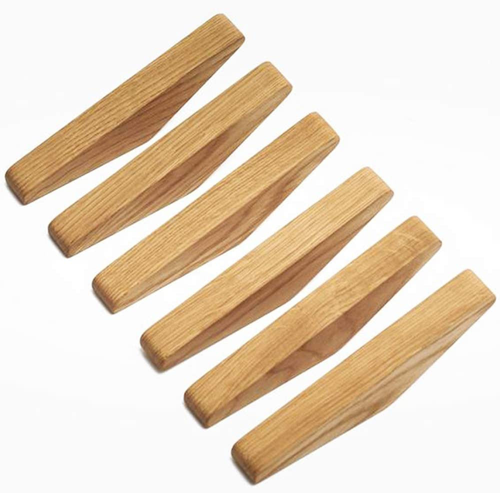 Minimalist Wooden Wall Hooks for the Home – Set of 6