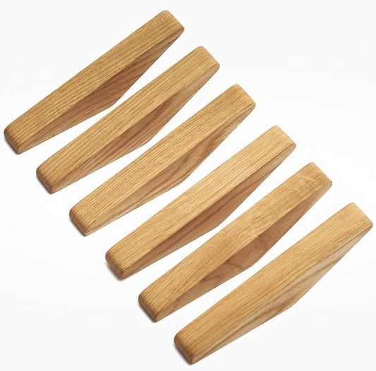 Minimalist Wooden Wall Hooks for the Home – Set of 6