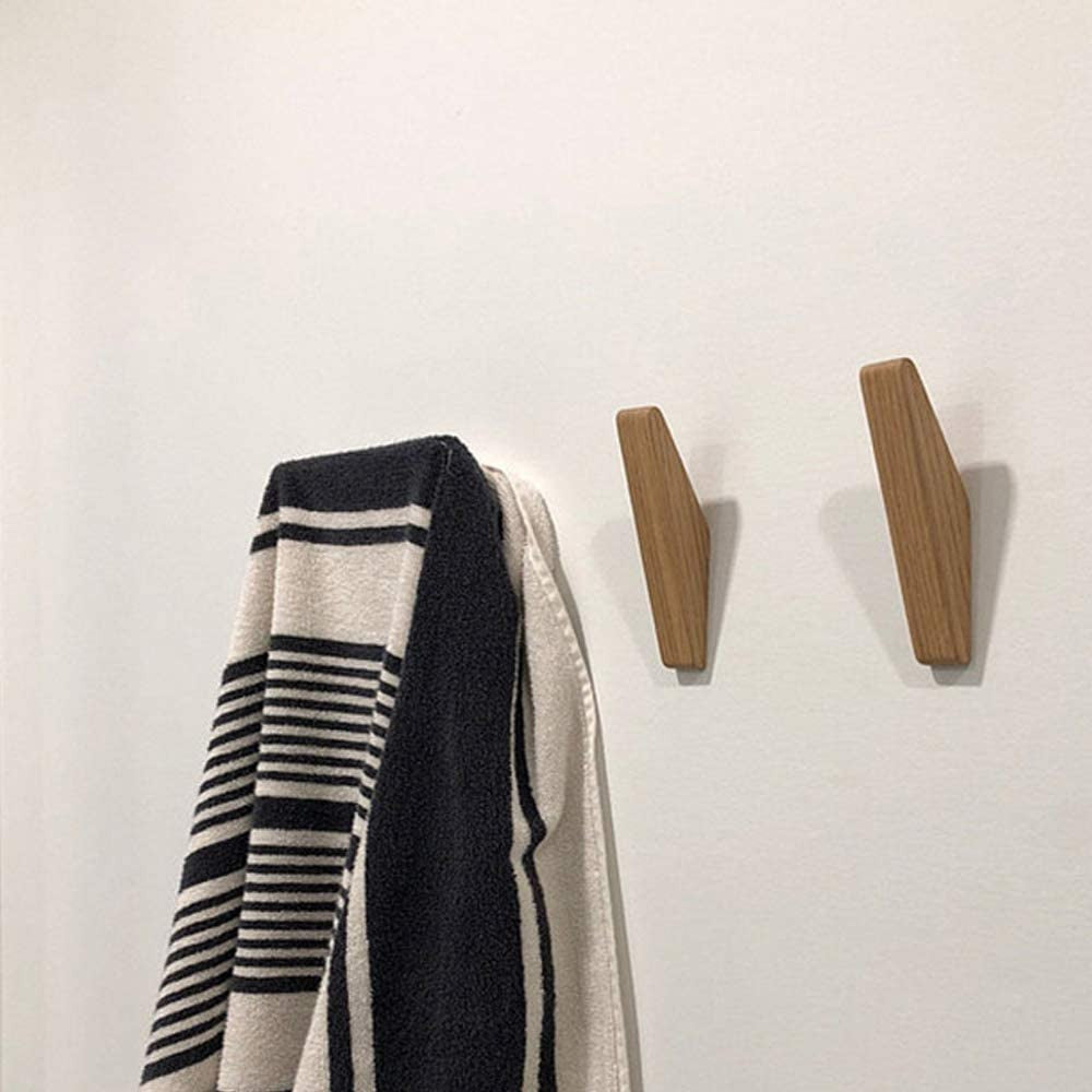 Minimalist Wooden Wall Hooks for the Home – Set of 6