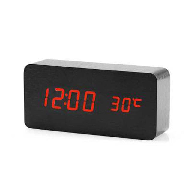 Minimalistic Digital LED Alarm Clock with Voice Control