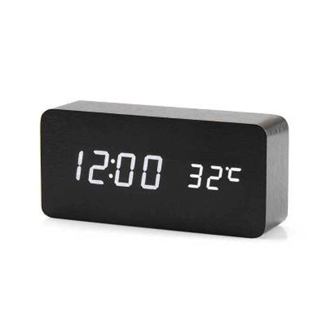 Minimalistic Digital LED Alarm Clock with Voice Control
