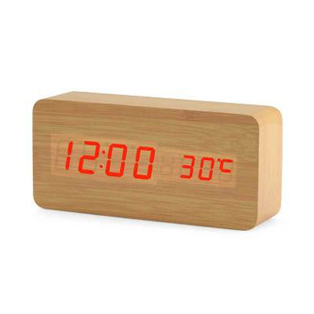 Minimalistic Digital LED Alarm Clock with Voice Control