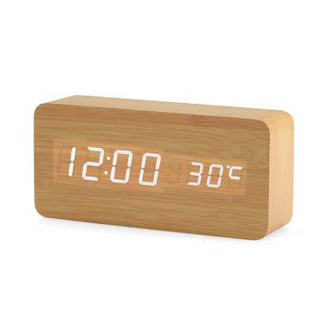 Minimalistic Digital LED Alarm Clock with Voice Control