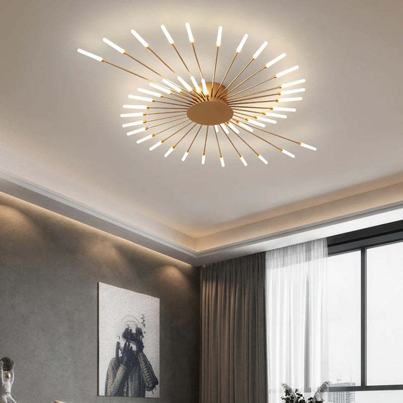 Modern Chandelier for Living Room with LED Lamps
