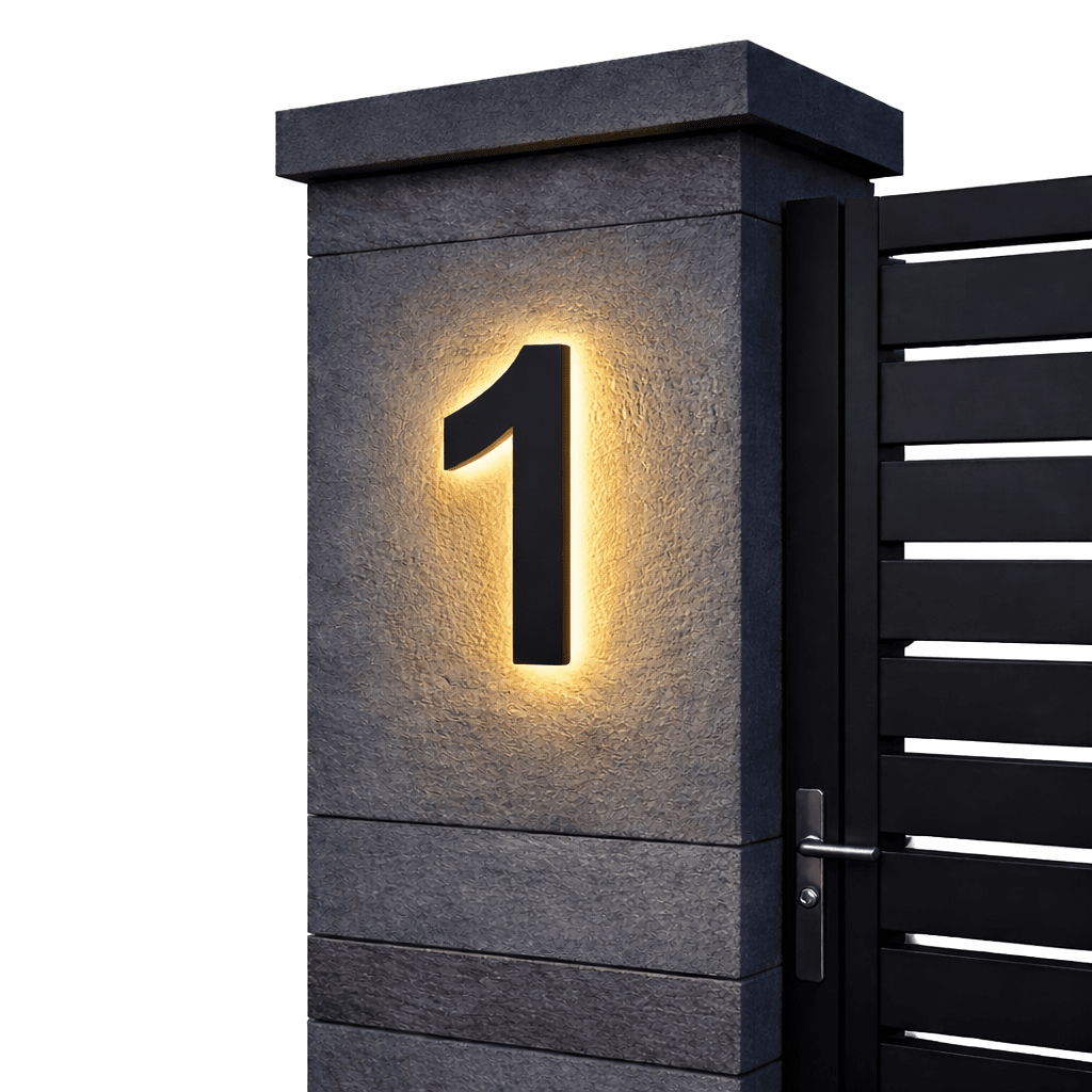 Modern LED House Numbers for Outdoors